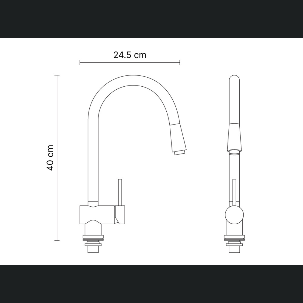 Set chiuvetă de bucătărie Chandler cu baterie, suport cuțite, suport tocător și dozator săpun