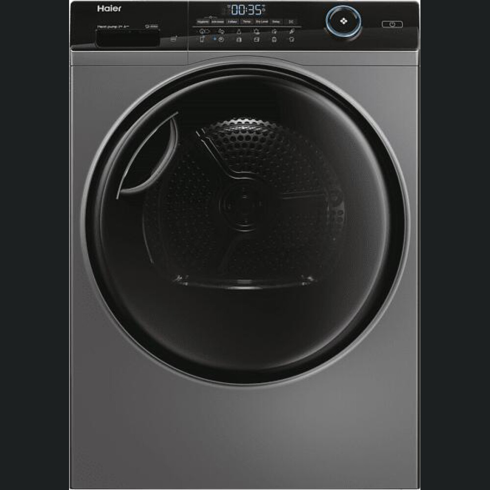 Uscator de rufe cu pompa de caldura Haier HD80-A3959R-S, 8 kg, Clasa A+++, Motor Inverter, Dry Sensor, WiFi, Antracit