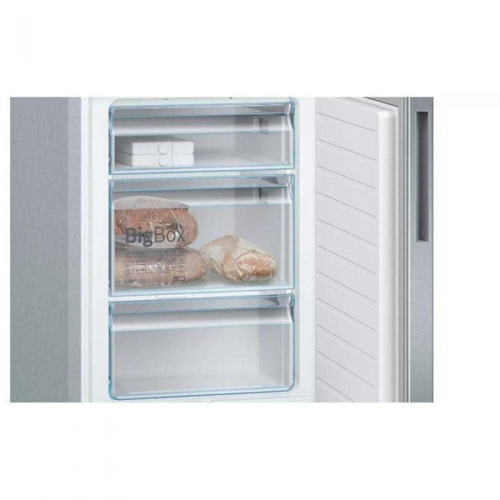 Combina frigorifica BOSCH KGE39ALCA, Low Frost, 343 l, 201 cm, Clasa C, argintiu
