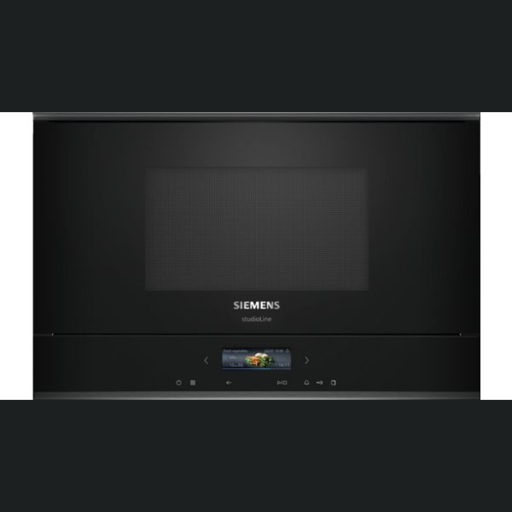 Cuptor cu microunde încorporat Siemens BF922R1B1 negru, oțel inoxidabil , 21 l