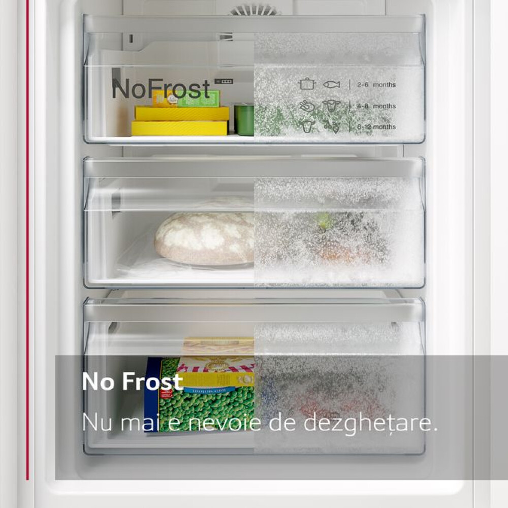 Combină frigorifică încorporabilă Neff KI7863DD0, 260 l, NoFrost, D