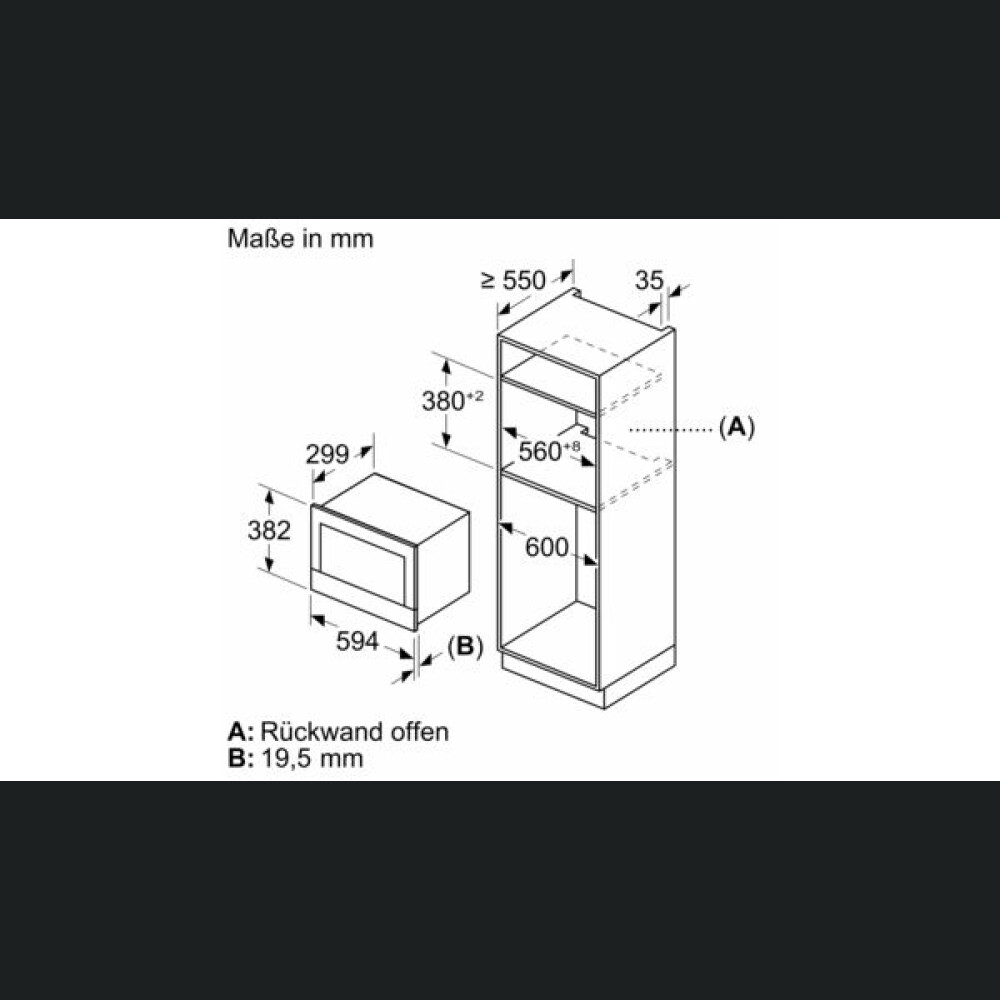 Cuptor cu microunde încorporat Siemens BF922R1B1 negru, oțel inoxidabil , 21 l