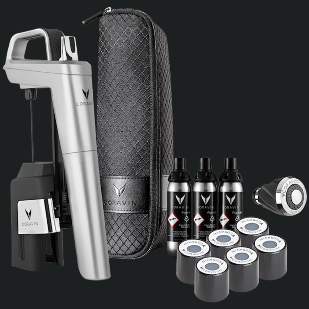 Set sistem conservare vin Coravin Timeless Six+, Silver