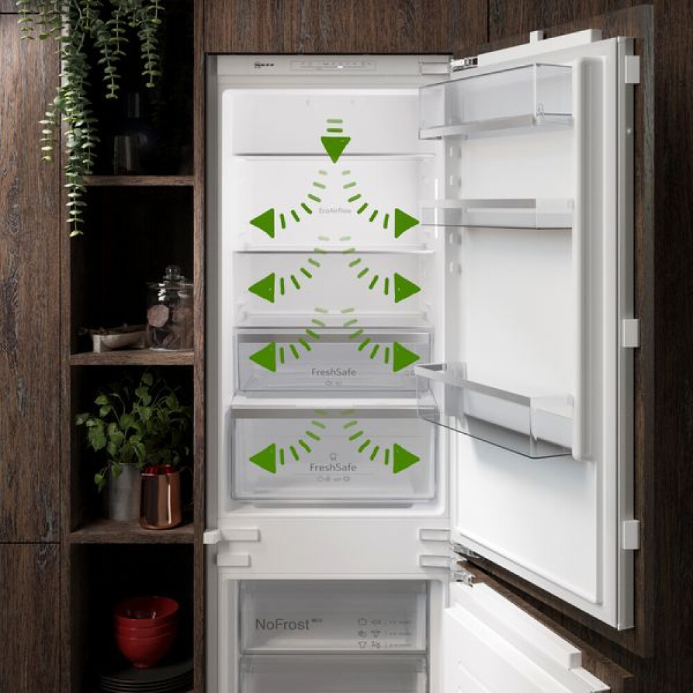 Combină frigorifică încorporabilă Neff KI7863DD0, 260 l, NoFrost, D