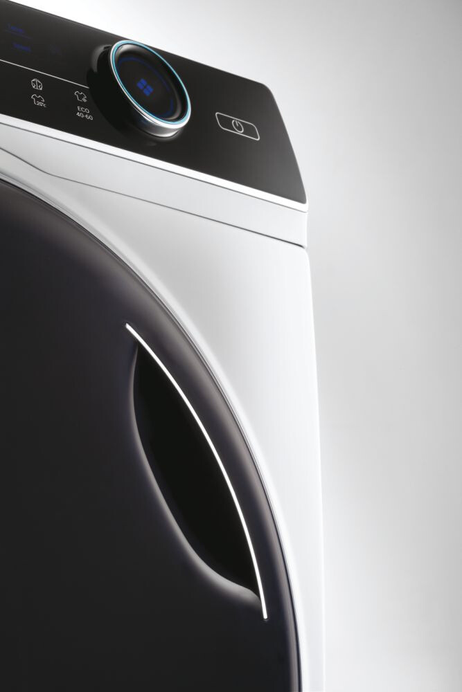 Masina de spalt rufe Haier HW90-B14979-S, I-Pro Seria 7 Neincorporabil, 9 Kg, 1400 RPM, Motor Direct Motion, Clasa A, Alb, 14 programe, L x A x I (cm) 60x55x85