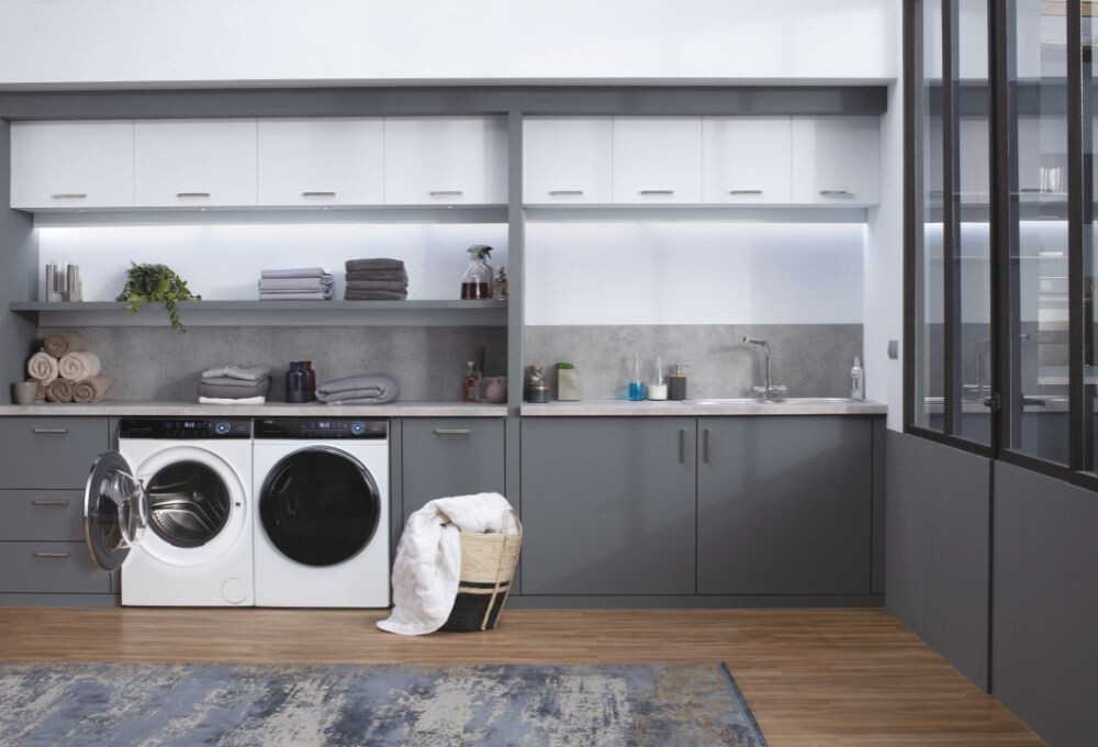 Masina de spalat rufe Haier HW80-B14979-S, I-Pro Seria 7 Neincorporabil, 8 Kg, 1400 RPM, Motor Direct Motion, Clasa A, Alb, 14 programe, L x A x I (cm) 60x46x85