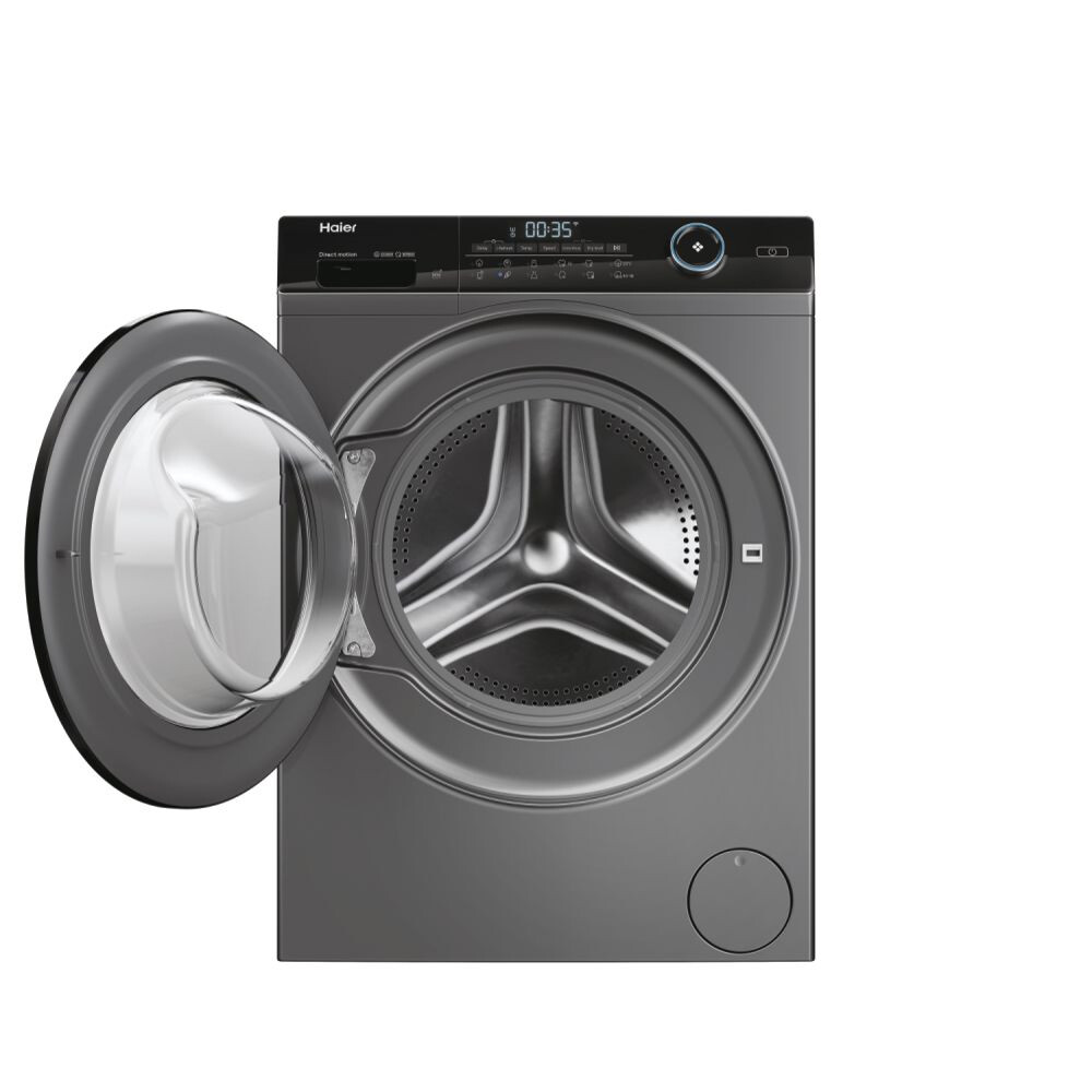 Masina de spalat rufe cu uscator Haier HWD80-B14959S8U1S, I-Pro Seria 5 Independent, 8 / 5 Kg, 1400 RPM, Motor Direct Motion, Clasa de ciclu combinat D, Anthracite, L x A x I (cm) 60x46