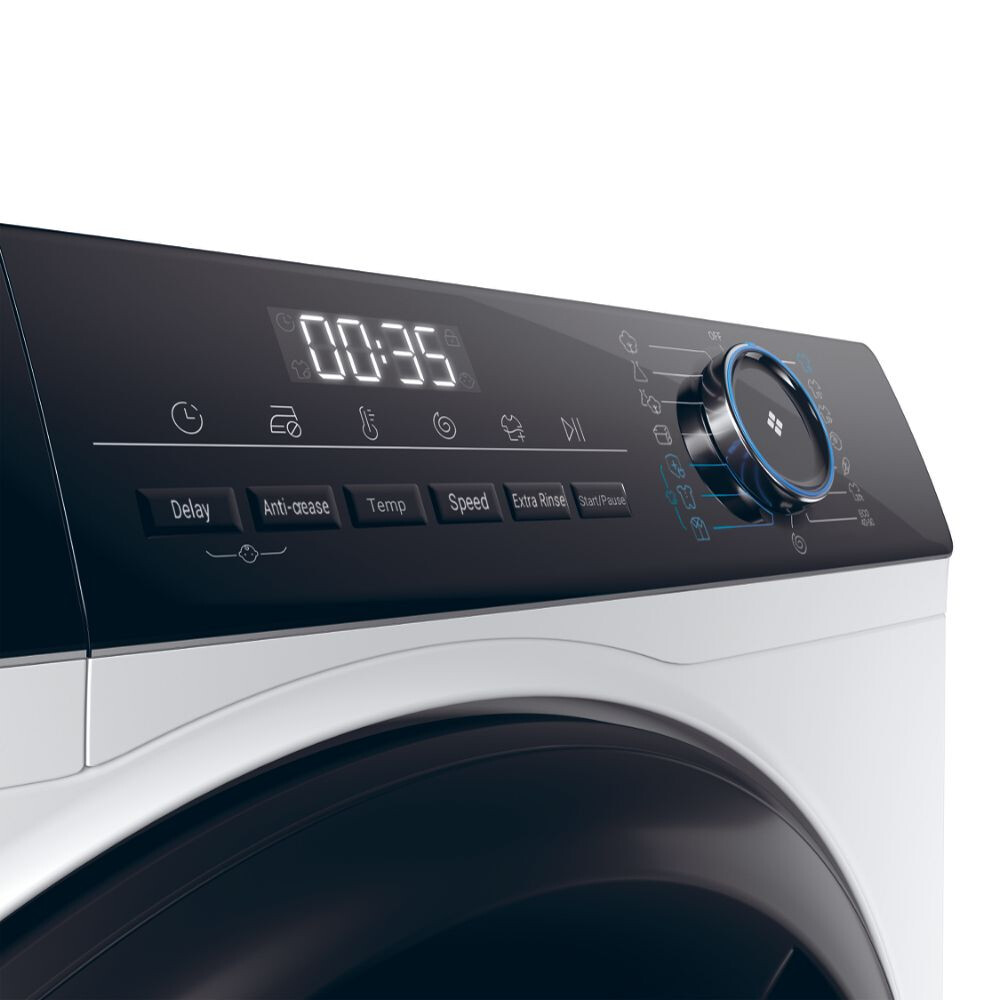 Masina de spalat rufe Haier HW80-B14939-S, I-Pro Series 3 Neincorporabil, 8 Kg, 1400 RPM, Motor Direct Motion, Clasa A, Alb, 15 programe, L x A x I (cm) 60x56x85