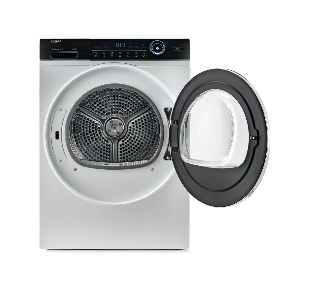 Uscator de rufe Haier HD90-A3979-S, I-Pro Seria 7 Independent, 9 Kg, Heat Pump Inverter, Clasa A+++, Alb