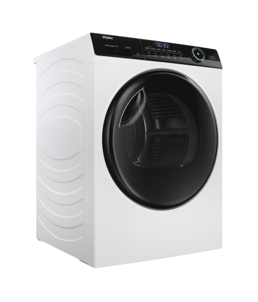 Uscator de rufe Haier HD90-A2959-S, I-Pro Series 5 Independent, 9 Kg, Pompa de caldura, Clasa A++, Alb