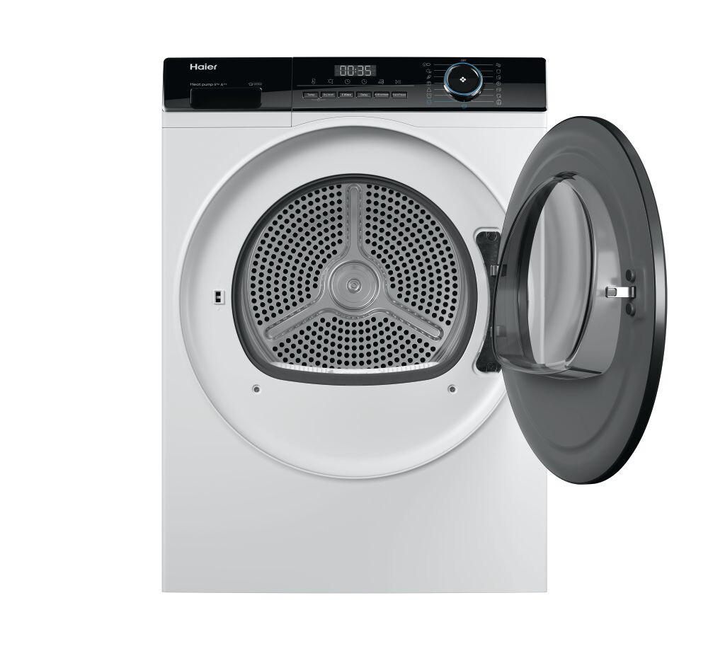 Uscator de rufe Haier HD80-A2939-S, Independent, 8 Kg, Pompa de caldura, Clasa A++, Alb