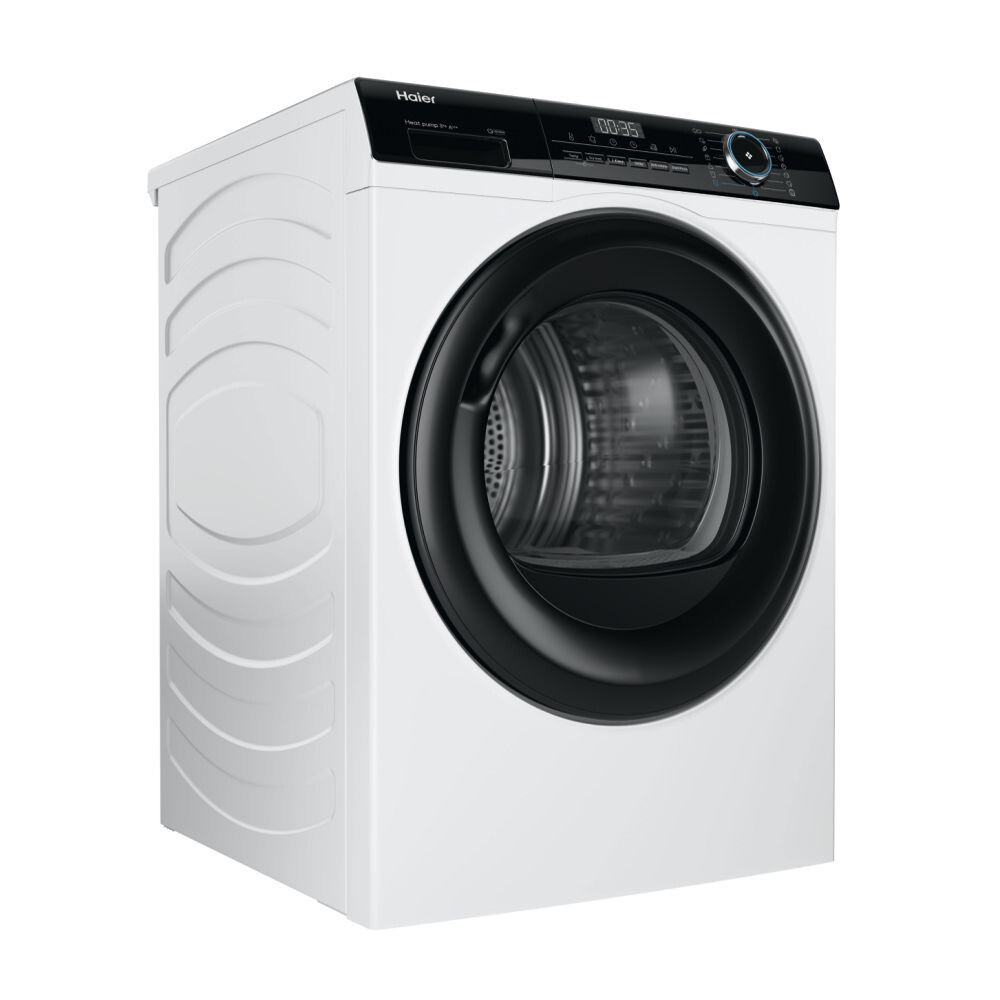 Uscator de rufe Haier HD80-A2939-S, Independent, 8 Kg, Pompa de caldura, Clasa A++, Alb