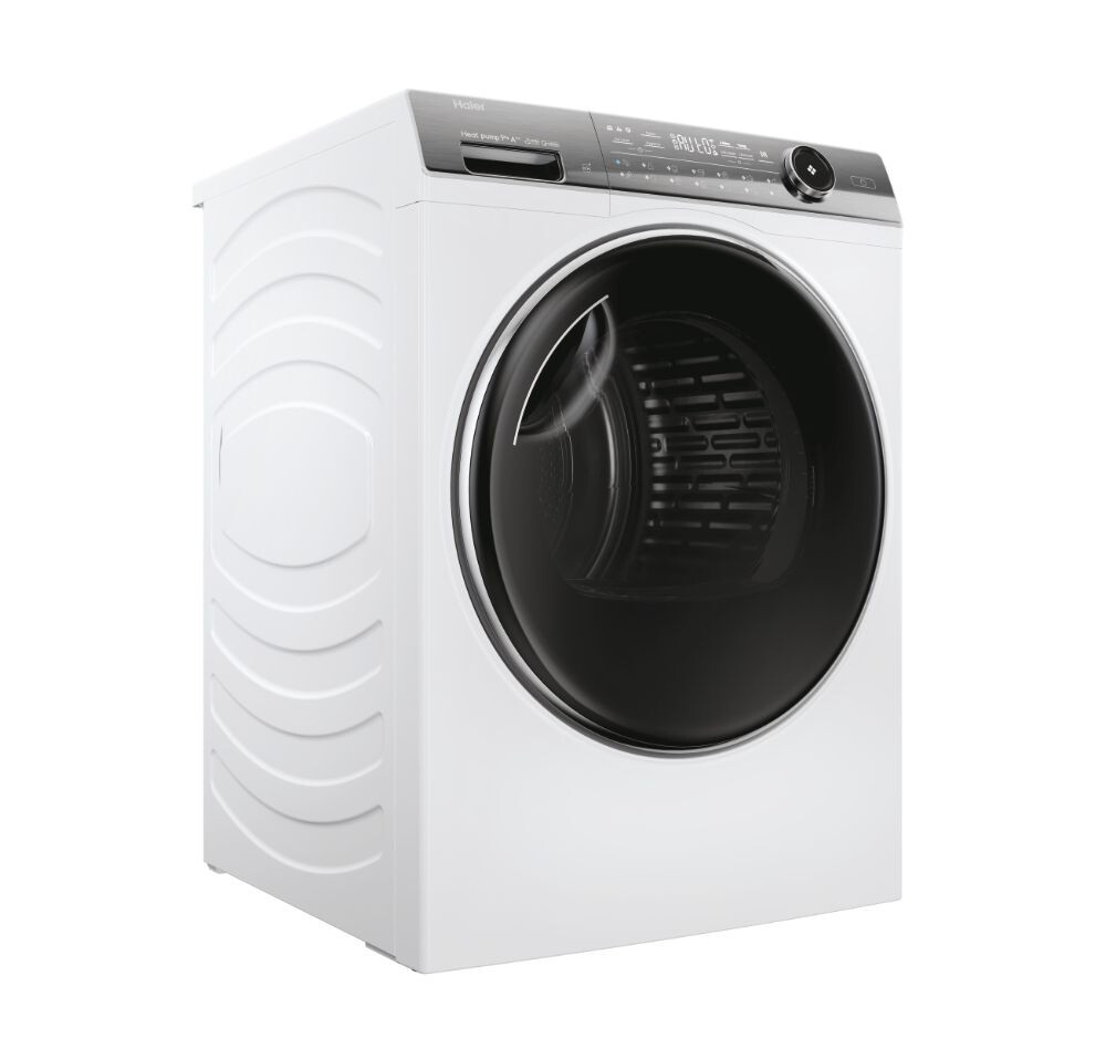 Uscator de rufe Haier HD90-A3Q979U1-S, Haier I-Pro Series 7 Plus Independent, 9 Kg, Heat Pump Inverter, Clasa A+++, Alb