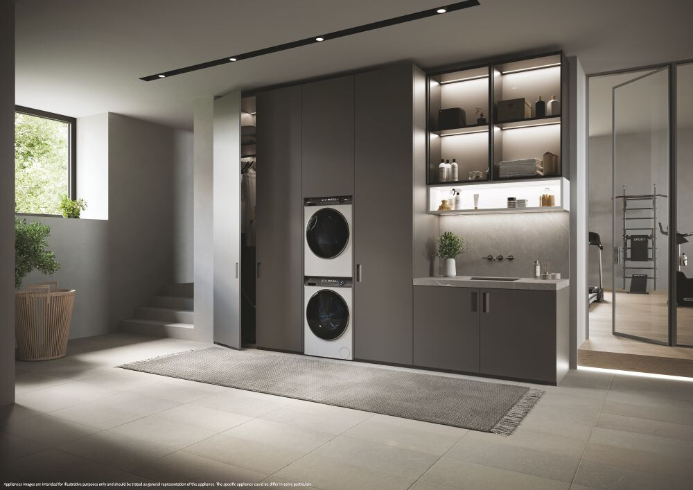 Uscator de rufe Haier HD90-A3Q979U1-S, Haier I-Pro Series 7 Plus Independent, 9 Kg, Heat Pump Inverter, Clasa A+++, Alb