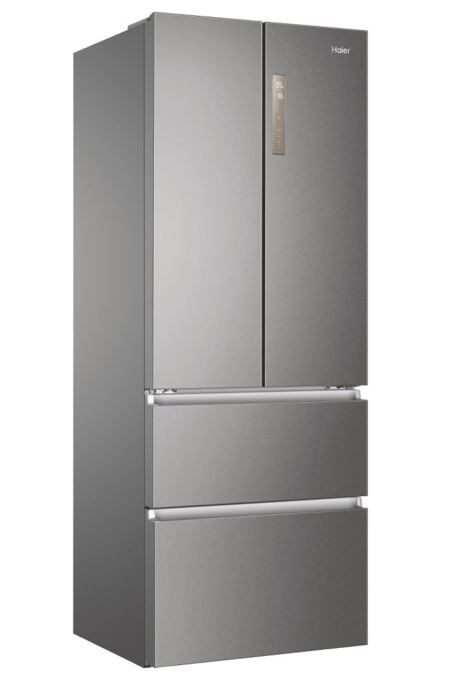 Combina frigorifica Multidoor French Door Haier HB17FPAAA Stainless Steel,Freestanding, 4 usi, No Frost, Iluminare LED, Clasa E, Platinum Inox, L x A x I (mm) 700x675x1906