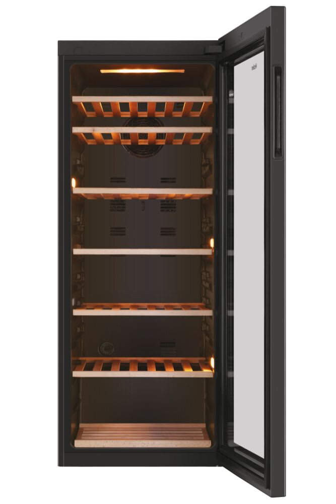 Racitoare de vinuri Wine Bank 50 Seria 5 Freestanding, 1 zone, 84 sticle, Iluminare LED, Clasa G, L x A x I (mm) 497x585x1270