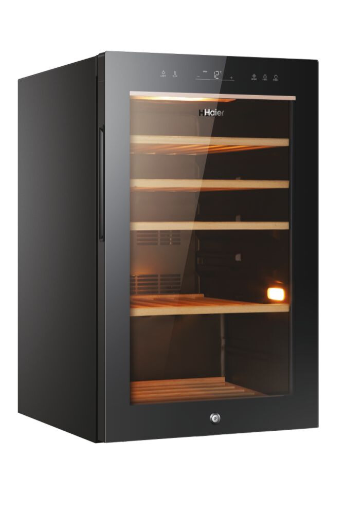 Racitoare de vinuri Haier HWS49GA  Wine Bank 50 Seria 5 Freestanding, 1 zone, 49 sticle, Iluminare LED, Clasa F, L x A x I (mm) 497x585x820