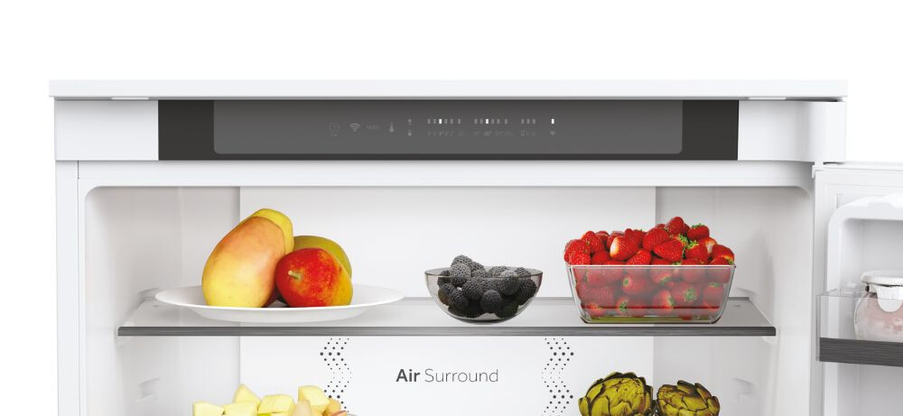 Combina frigorifica incorporabila Haier HBW5719E, 2D 70 Series 6, 2 usi, No Frost, Iluminare LED, Clasa E, Alb