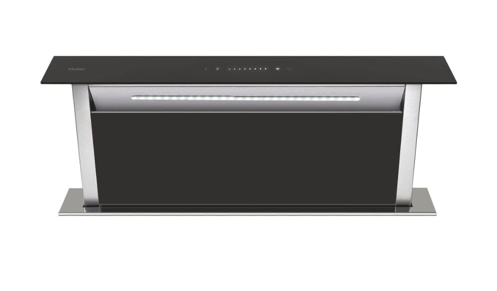 Hota downdraft Haier HADD9SS6B, Touch control, Clasă B, Negru, 880x115x1053