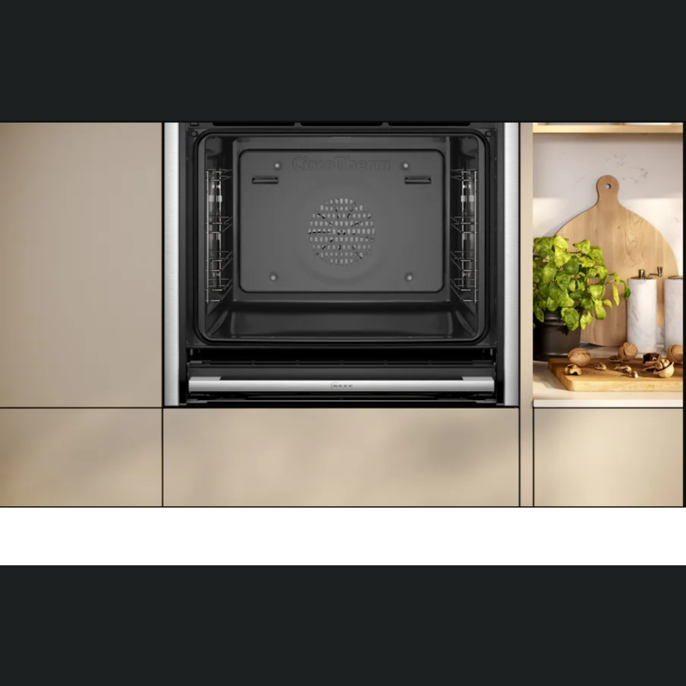 Cuptor multifuncțional, încorporabil Neff B64CS31N0, Afișaj TFT 4,1" Full Touch, sistem deschidere  SLIDE & SIDE, Ușă cu sistem SoftClose, Soft Open, Funcție Assistant prin control vocal