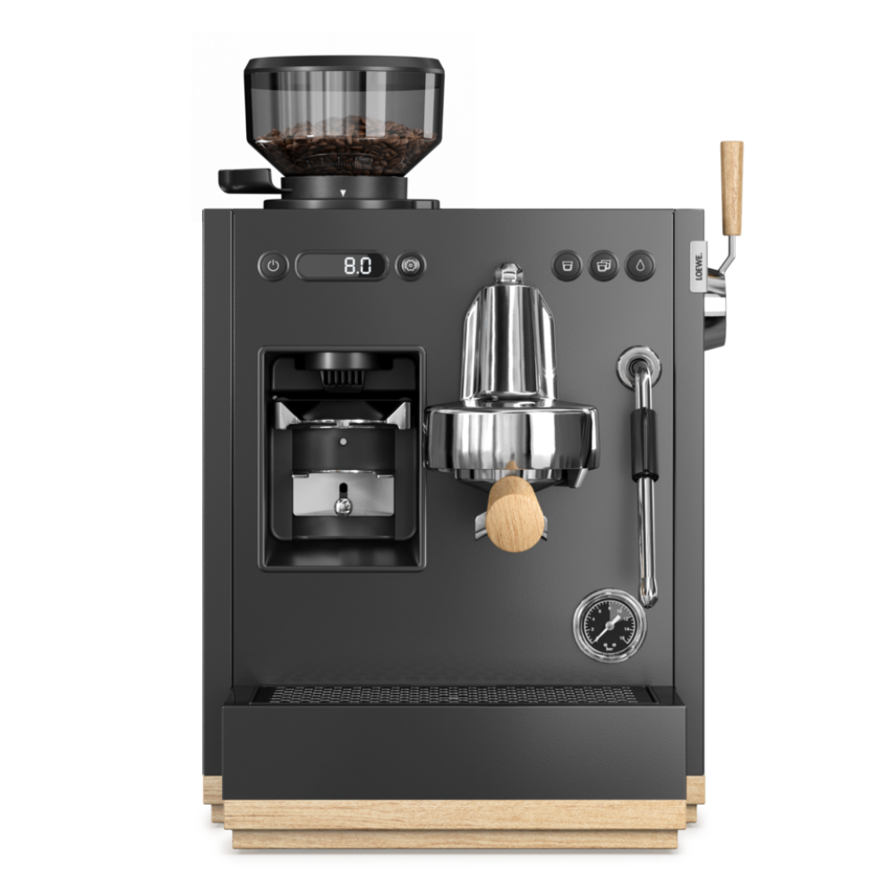 Espressor Premium Aura Pure Loewe - Cafea Pură la Tine Acasă cu Râșniță din Oțel, 15 Bari și Control al Temperaturii