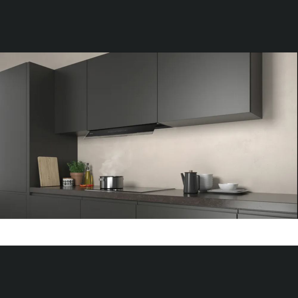 Hotă complet integrabilă Neff, 90 cm clear glass black D95XAM2S0