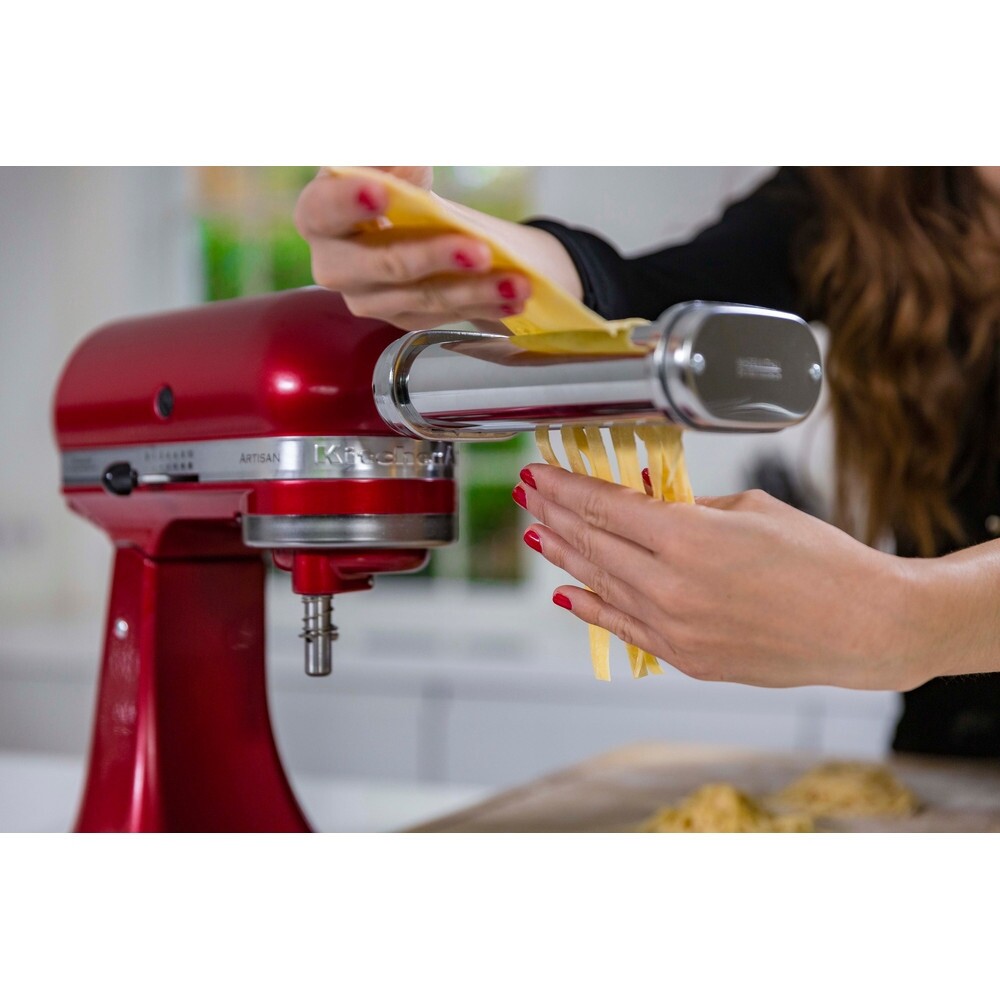 Set compus din 3 accesorii pentru facut si taiat paste KitchenAid, 5KSMPRA 