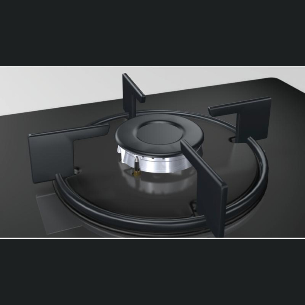 Plita pe gaz Bosch POH6B6B10,  60 cm Quartz, Negru