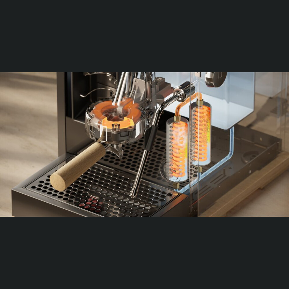 Espressor Premium Aura Pure Loewe - Cafea Pură la Tine Acasă cu Râșniță din Oțel, 15 Bari și Control al Temperaturii