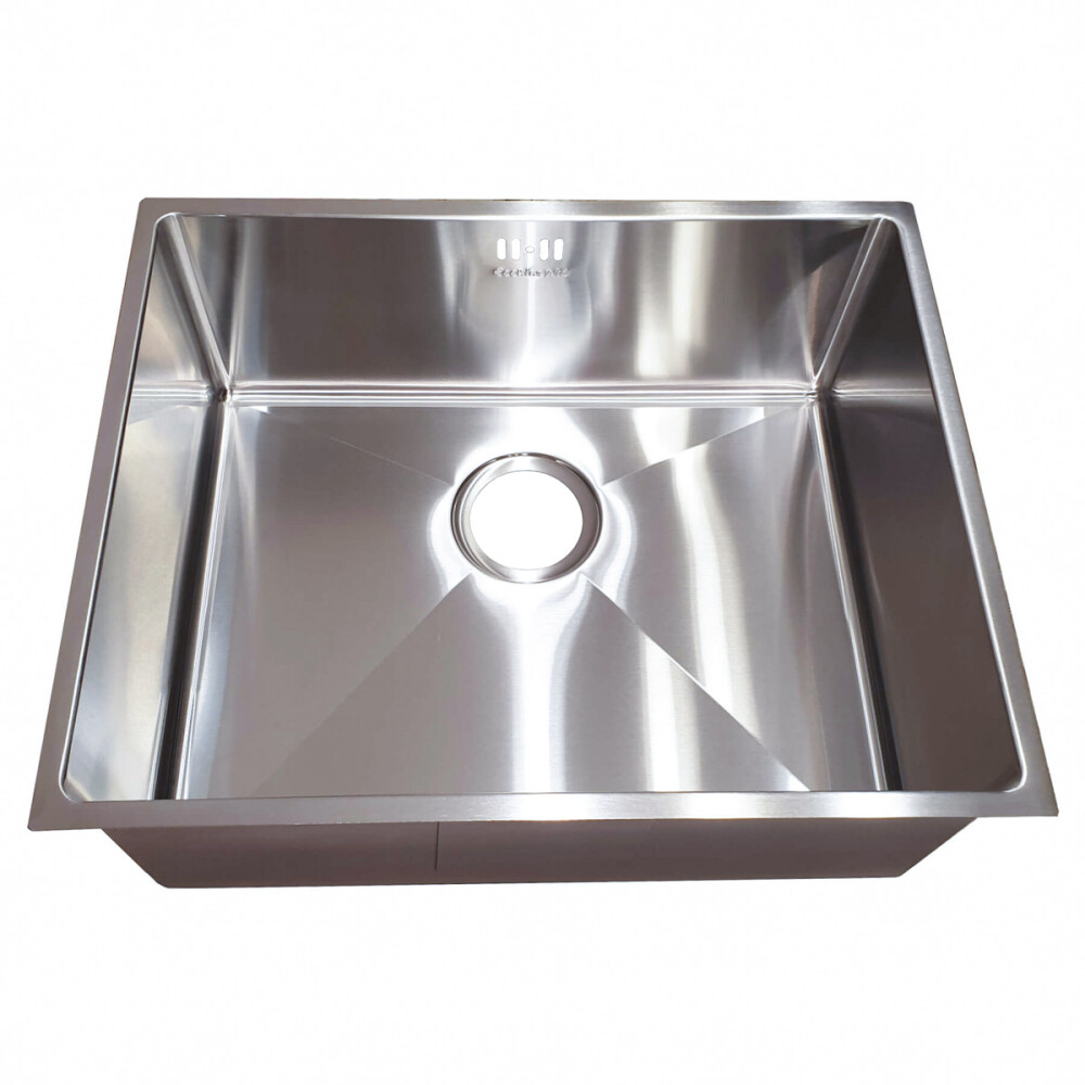 Chiuveta bucatarie inox CookingAid HERA MEDIUM cu dozator detergent, tavita scurgere inox, gratar rulabil inox + accesorii montaj