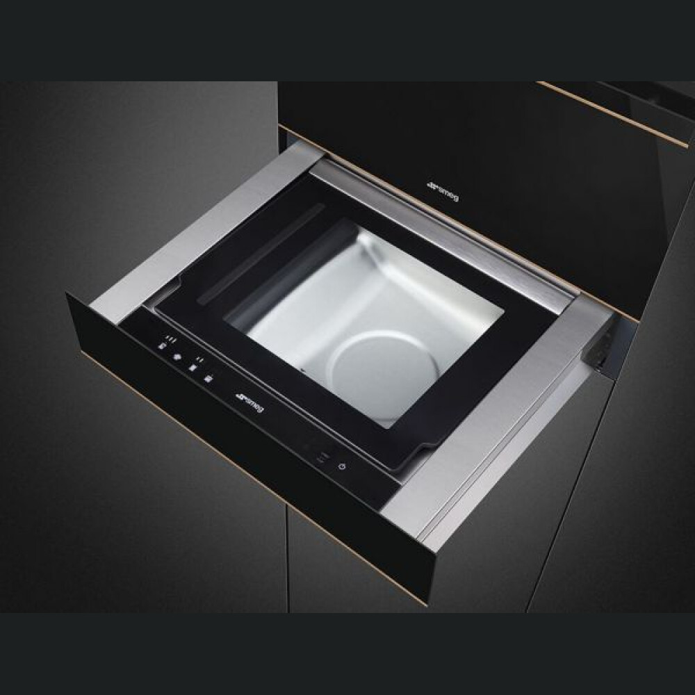 Sertar vidare Smeg, Negru - Dolce Stil Novo, 60 cm 