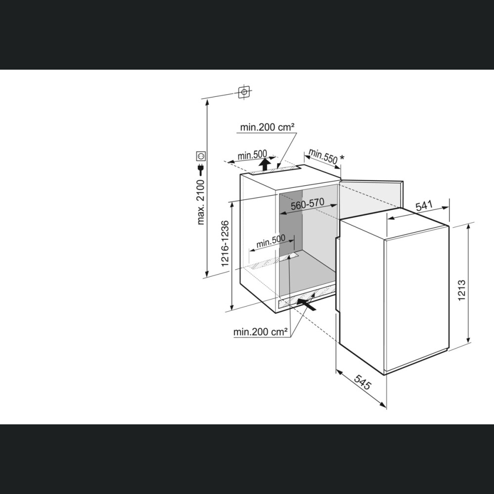 Frigider cu o usa incorporabil Liebherr Premium IRSe 4100, 201 l, E