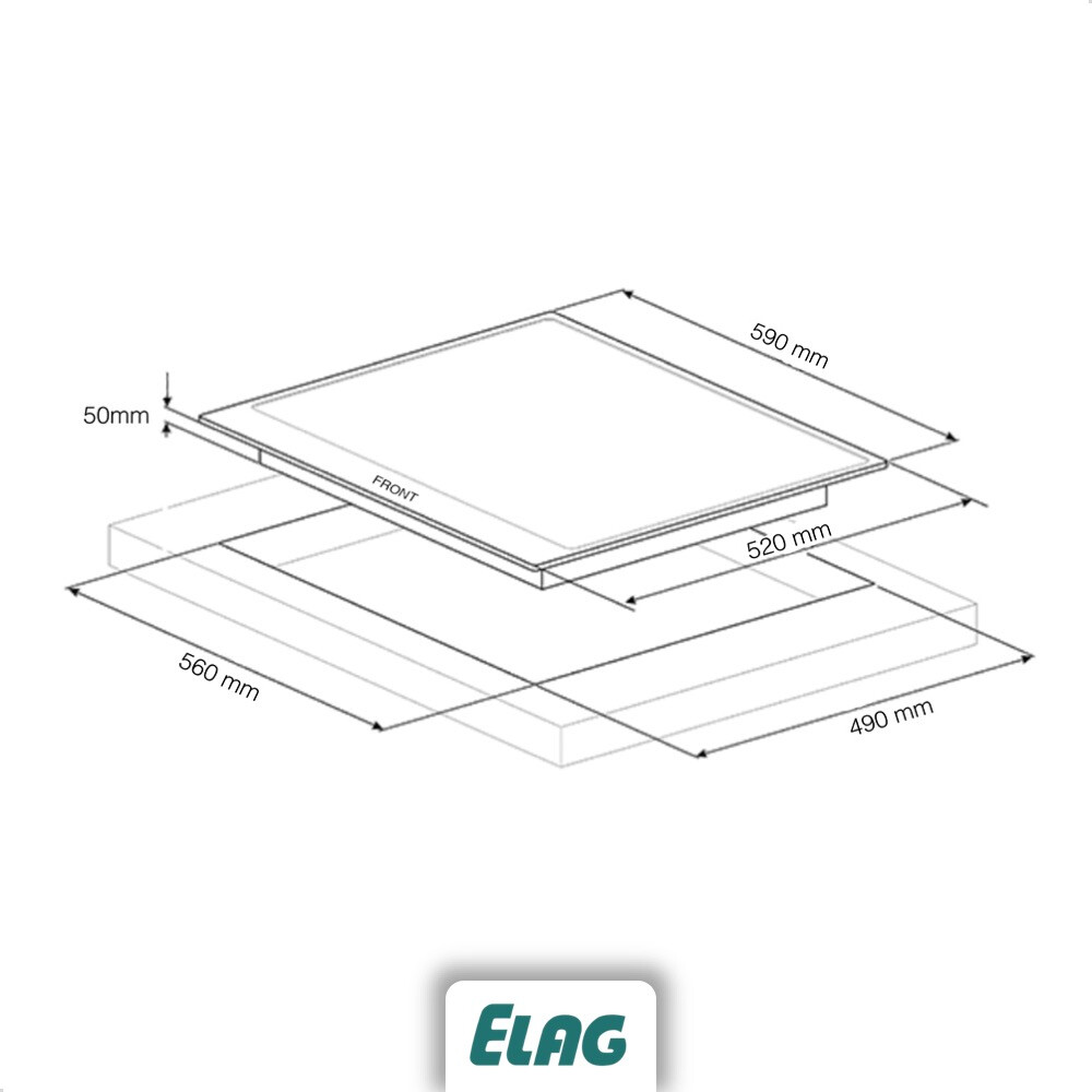 Plita cu inductie Elag KMI 60625.4-F  EC-1500, cu functia de LightGuide, 60 cm