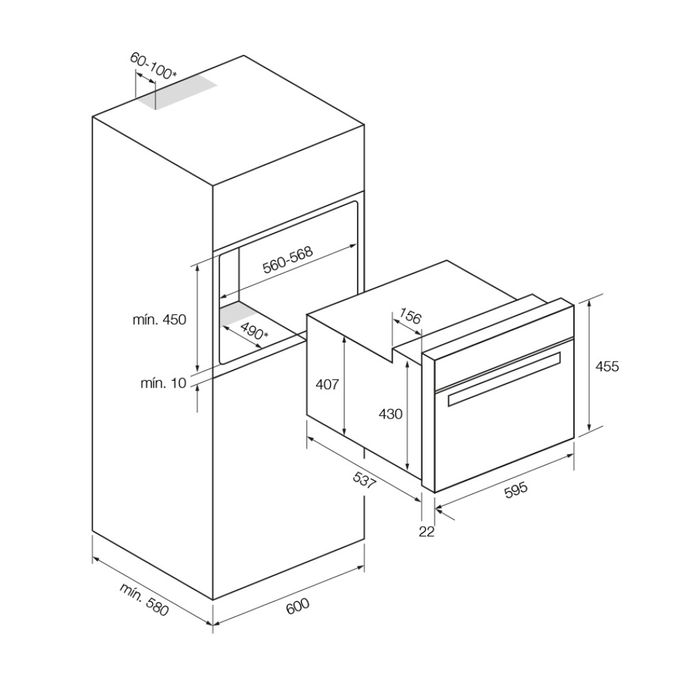 Cuptor electric incorporabil Pando PHT-941, A+, 44l