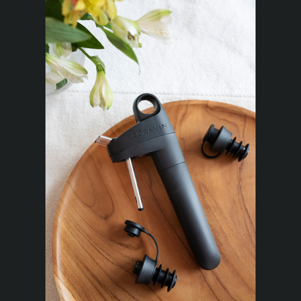 Set sistem conservare vin Coravin Pivot +, Negru