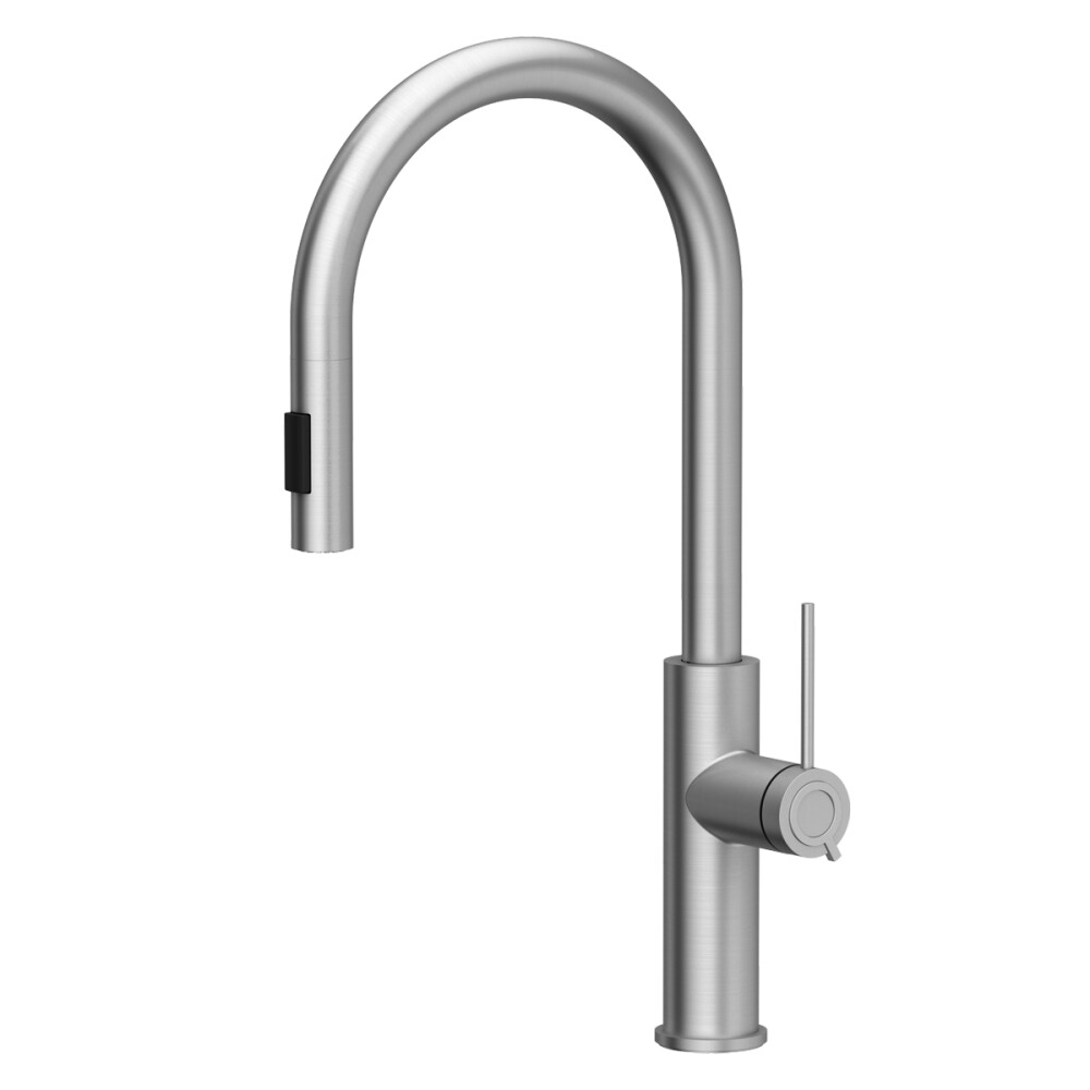 Baterie CookingAid Jennifer Steel cu furtun dus extractibil + buton jet/dus si finisaj inox periat