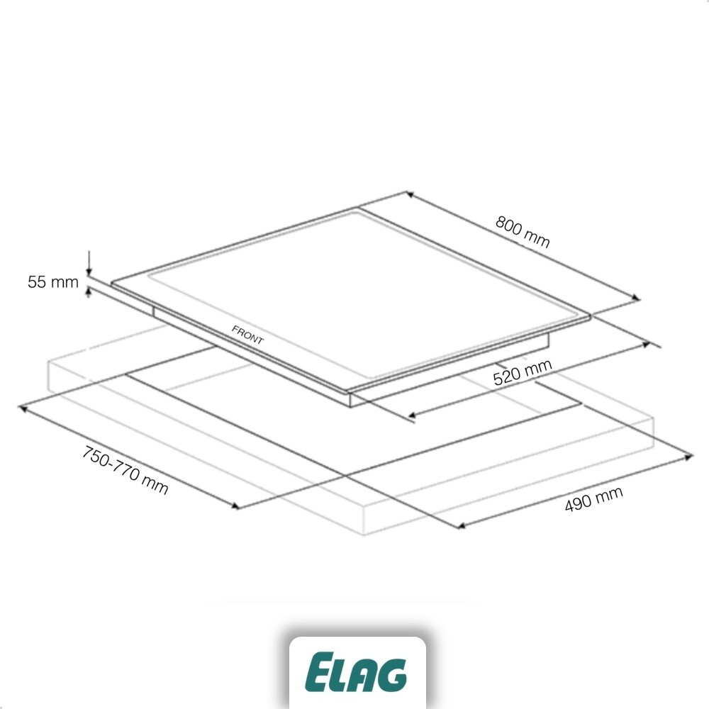 Plita inductie Elag 4-Zone ““EX-500” cu FusionTechnology, 80cm