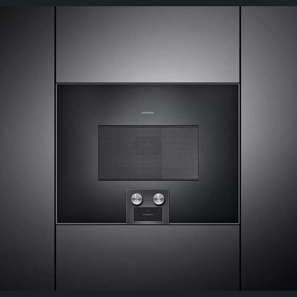 Cuptor combi cu microunde Gaggenau, seria 400, 60 x 45 cm, antracit, BM455100