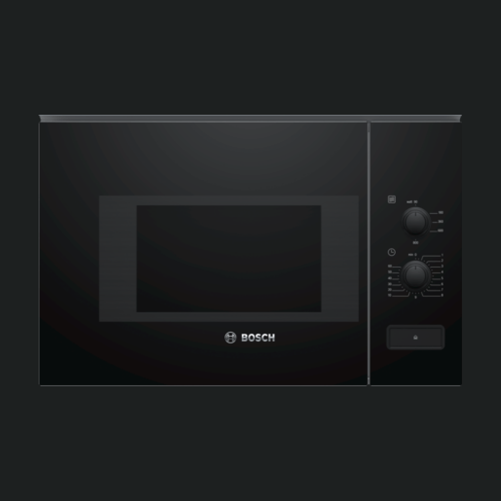 Cuptor cu microunde incorporabil Bosch BFL520MB0 , 800 W, 20 l, 59.4 x 38.2 x 31.7 cm, Negru