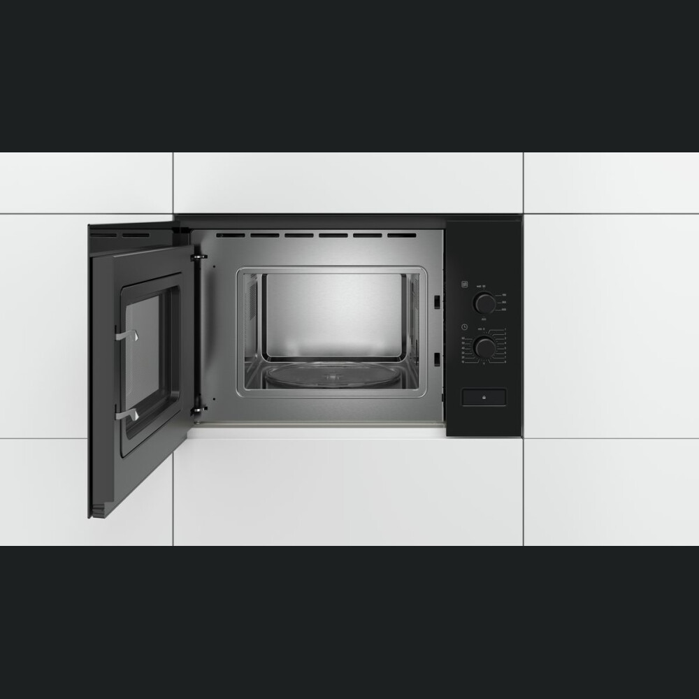 Cuptor cu microunde incorporabil Bosch BFL520MB0 , 800 W, 20 l, 59.4 x 38.2 x 31.7 cm, Negru