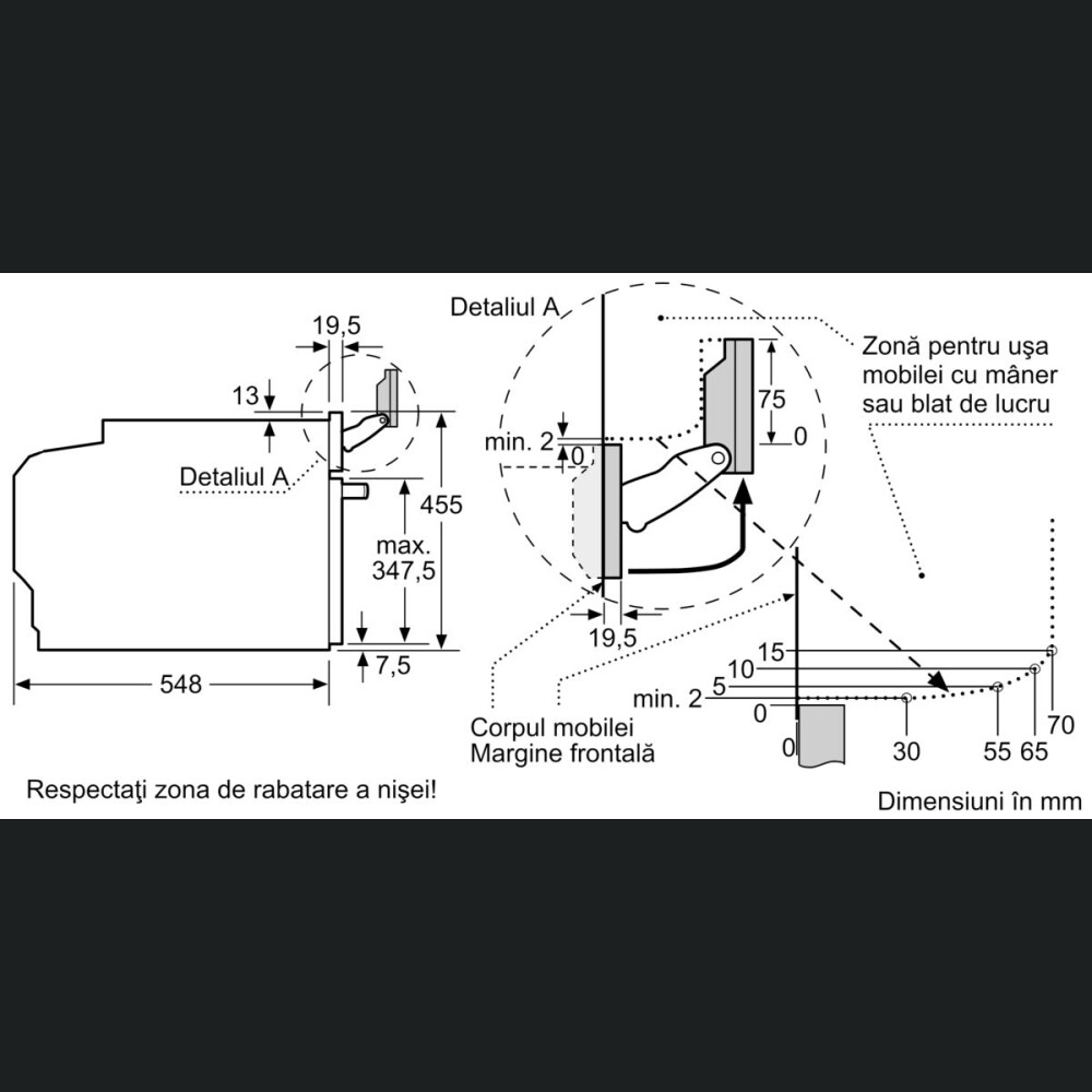 Cuptor compact cu funcție de abur încorporabil Bosch CSG7364B1,47 l,  A+, negru