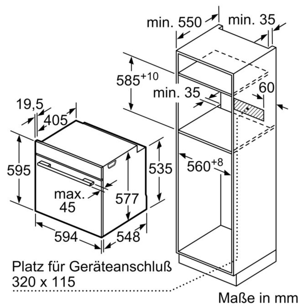 Cuptor incorporabil Siemens HS736G3B1 cu abur 60 x 60 cm negru, otel inoxidabil, 71 l