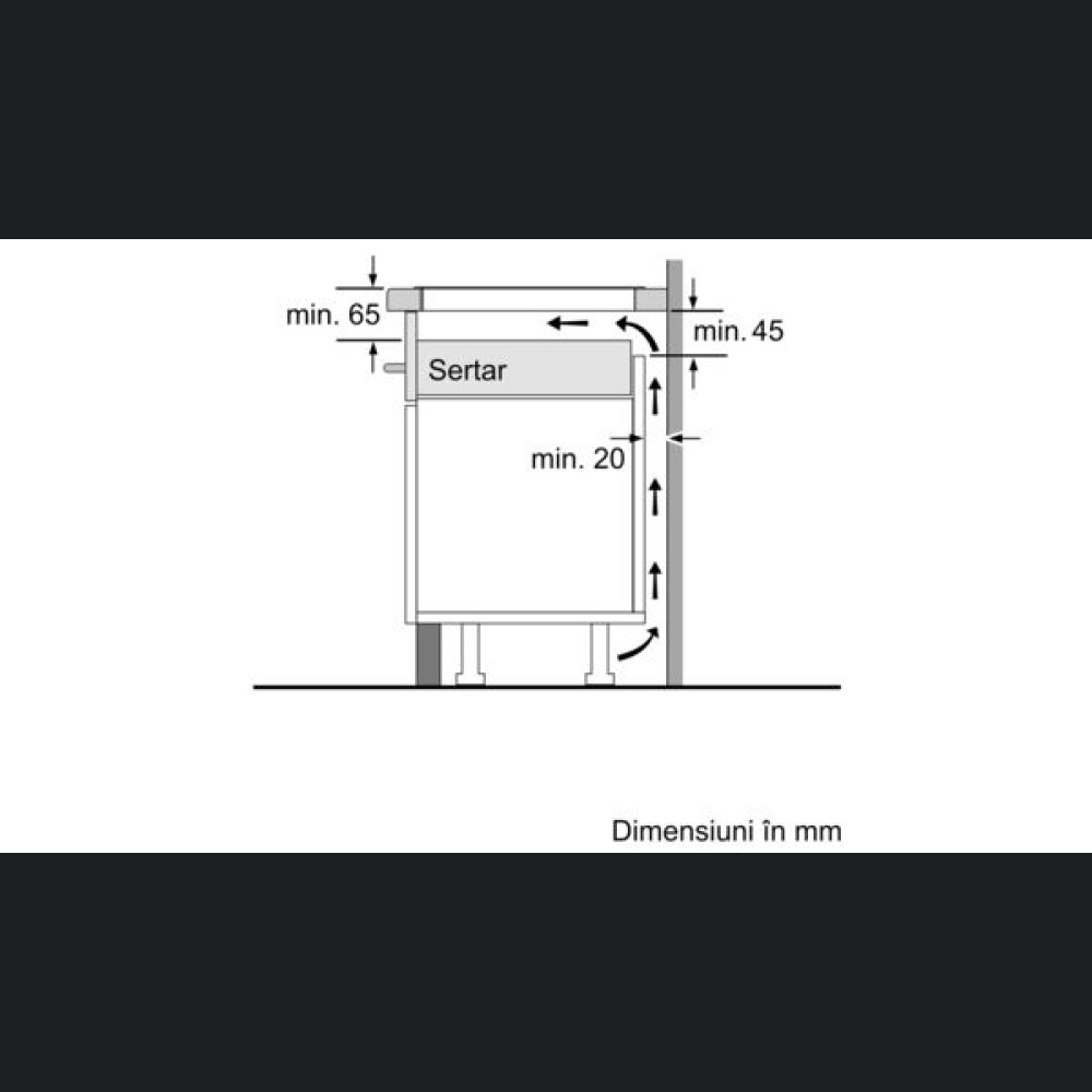 Plita cu inductie Bosch PXY875DC1E, 80 cm Negru