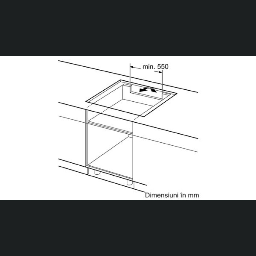 Plita cu inductie Bosch PXY875DC1E, 80 cm Negru