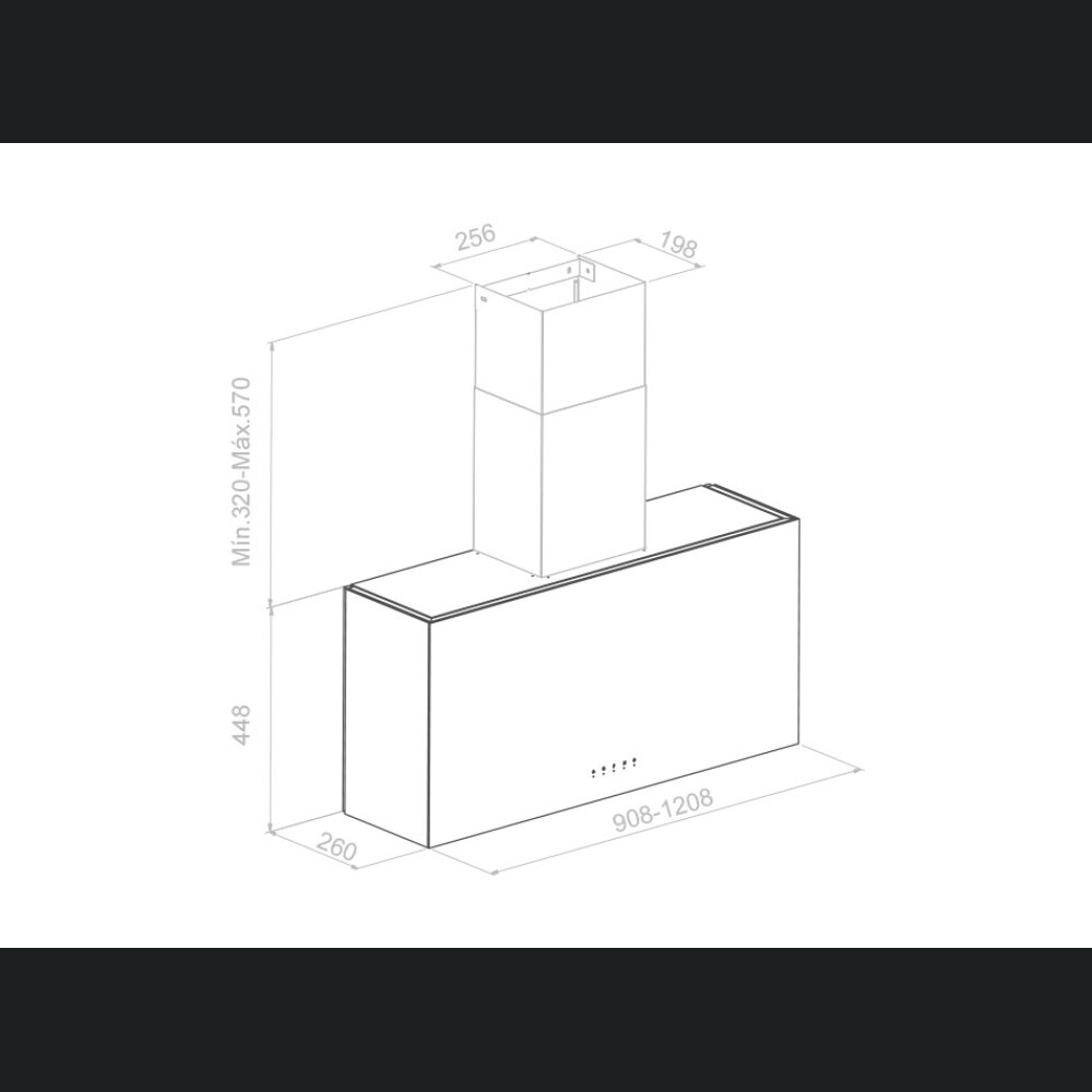 Hota de perete Pando P-746/90 IX-DEKTON LAURENT V.1050 ECO SEC FLCR-AE, A+