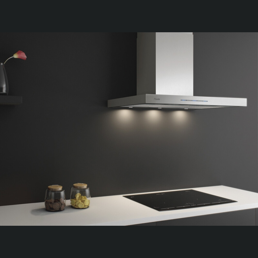 Hota de perete Pando P-825, V.1050 mc/h, latime 60 cm, A+, inox