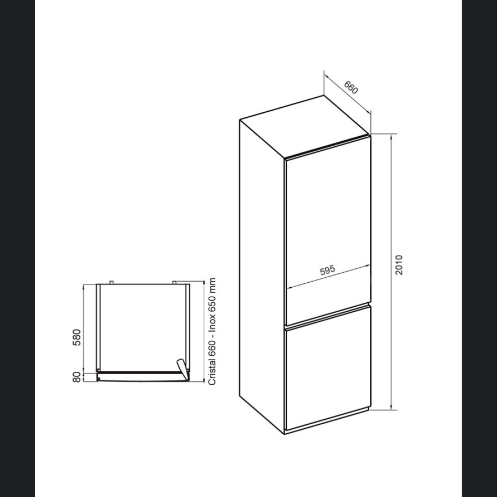 Combina frigorifica Pando PFLX , NoFrost, 367 l, inox inchis