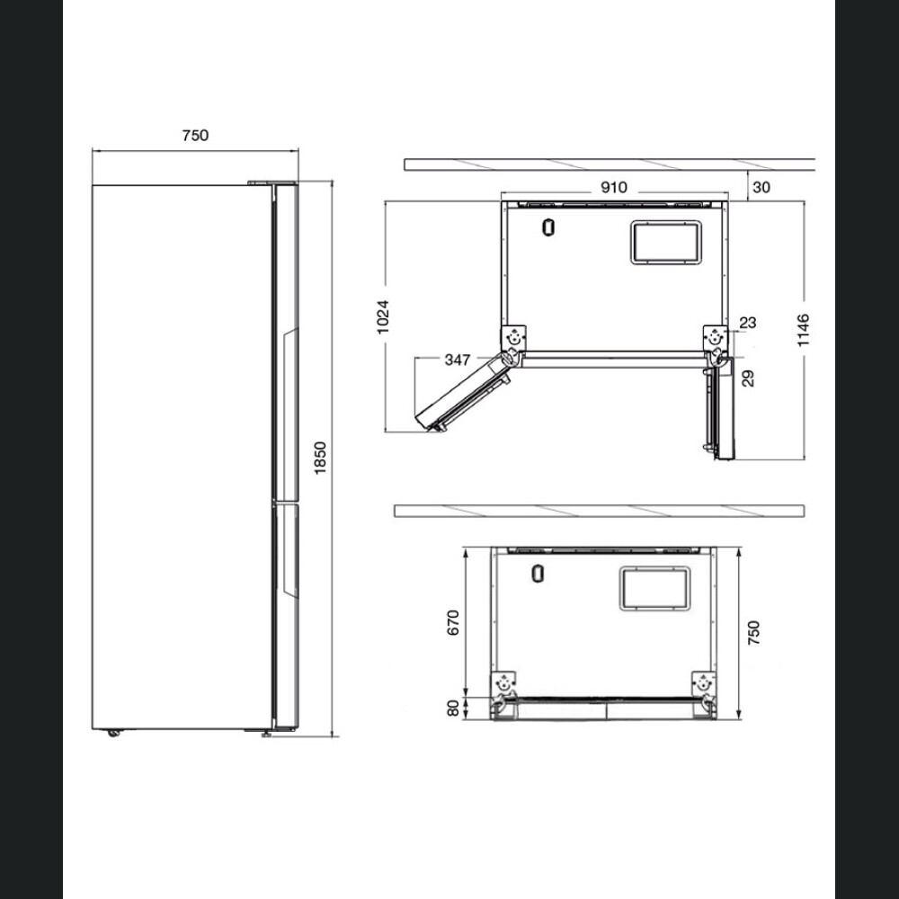 Combina frigorifica Pando PFLX AMER, NoFrost, 588 l, F