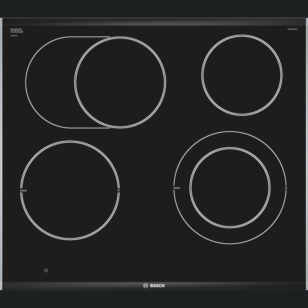 Plita vitroceramica Bosch PKN675DP1D, Negru