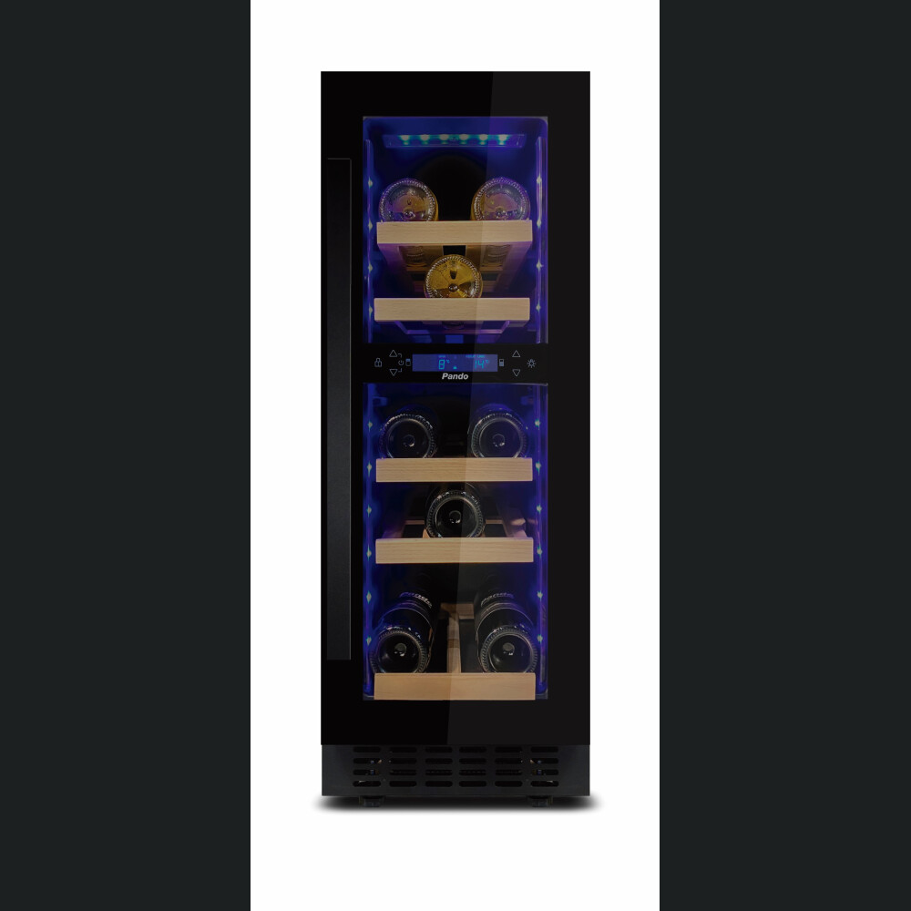 Vitrina de vin incorporabila Pando PVMB30-16CRL, 16 sticle, 52 l, G
